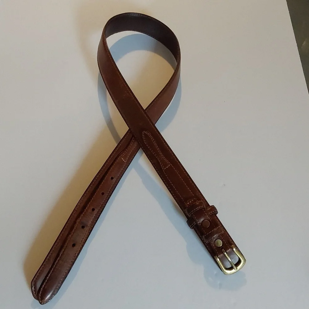 3 D Belt Co. |Mens Apache Ranger Western Belt Premium Leather Brass Sz.34